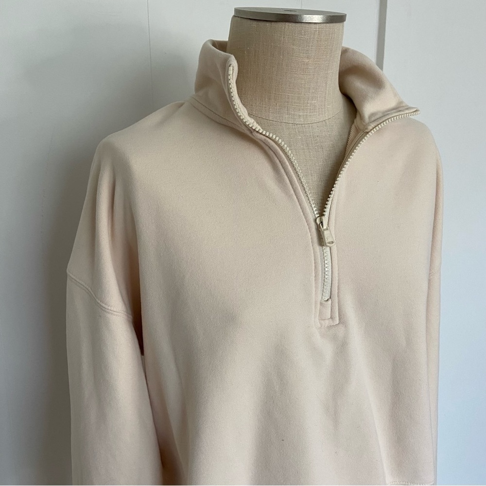 Fabletics Kat Half Zip Pullover Tapioca Cream Swe… - image 8